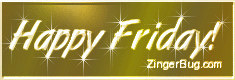 Click to get the codes for this image. Happy Friday Gold Glass Glitter Graphic, Happy Friday Free Image, Glitter Graphic, Greeting or Meme for Facebook, Twitter or any forum or blog.