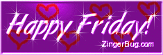 Click to get the codes for this image. Happy Friday Glitter Graphic Hearts Glass, Happy Friday, Hearts Free Image, Glitter Graphic, Greeting or Meme for Facebook, Twitter or any forum or blog.