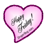 Click to get the codes for this image. Happy Friday Pink Heart Glitter Graphic, Happy Friday, Hearts Free Image, Glitter Graphic, Greeting or Meme for Facebook, Twitter or any forum or blog.