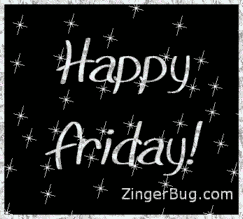 Click to get the codes for this image. Happy Friday Silver Stars Glitter Text Graphic, Happy Friday Free Image, Glitter Graphic, Greeting or Meme for Facebook, Twitter or any forum or blog.