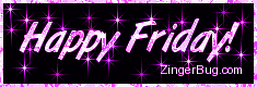 Click to get the codes for this image. Happy Friday Glitter Graphic Pink Stars, Happy Friday Free Image, Glitter Graphic, Greeting or Meme for Facebook, Twitter or any forum or blog.