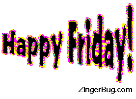 Click to get the codes for this image. Happy Friday Wagging Text Glitter Graphic, Happy Friday Free Image, Glitter Graphic, Greeting or Meme for Facebook, Twitter or any forum or blog.