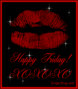 Click to get the codes for this image. Happy Friday Xoxoxo Lips Glitter Graphic, Happy Friday Free Image, Glitter Graphic, Greeting or Meme for Facebook, Twitter or any forum or blog.