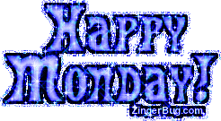 Click to get the codes for this image. Happy Monday Blue Glitter, Happy Monday Free Image, Glitter Graphic, Greeting or Meme for Facebook, Twitter or any forum or blog.