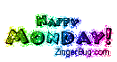 Click to get the codes for this image. Happy Monday Mini Blink Rainbow Glitter Text, Happy Monday Free Image, Glitter Graphic, Greeting or Meme for Facebook, Twitter or any forum or blog.