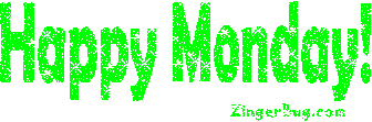 Click to get the codes for this image. Happy Monday Neon Green Glitter Text, Happy Monday Free Image, Glitter Graphic, Greeting or Meme for Facebook, Twitter or any forum or blog.