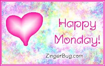 Click to get the codes for this image. Happy Monday Pink Plaque, Happy Monday, Hearts Free Image, Glitter Graphic, Greeting or Meme for Facebook, Twitter or any forum or blog.