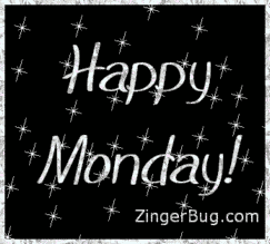 Click to get the codes for this image. Happy Monday Silver Stars Glitter Graphic, Happy Monday Free Image, Glitter Graphic, Greeting or Meme for Facebook, Twitter or any forum or blog.