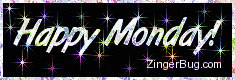 Click to get the codes for this image. Happy Monday Glitter Graphic Multi Stars, Happy Monday Free Image, Glitter Graphic, Greeting or Meme for Facebook, Twitter or any forum or blog.