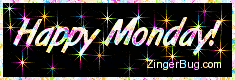 Click to get the codes for this image. Happy Monday Glitter Graphic Pastel Stars, Happy Monday Free Image, Glitter Graphic, Greeting or Meme for Facebook, Twitter or any forum or blog.