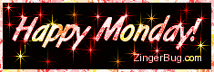 Click to get the codes for this image. Happy Monday Glitter GraphicRed Stars, Happy Monday Free Image, Glitter Graphic, Greeting or Meme for Facebook, Twitter or any forum or blog.