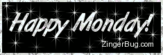Click to get the codes for this image. Happy Monday Glitter Graphic Silver Stars, Happy Monday Free Image, Glitter Graphic, Greeting or Meme for Facebook, Twitter or any forum or blog.