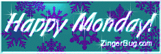 Click to get the codes for this image. Happy Monday Snowflake Glass Glitter Graphic, Happy Monday Free Image, Glitter Graphic, Greeting or Meme for Facebook, Twitter or any forum or blog.