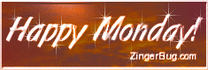 Click to get the codes for this image. Happy Monday Glitter Graphic Sunset Glass, Happy Monday Free Image, Glitter Graphic, Greeting or Meme for Facebook, Twitter or any forum or blog.