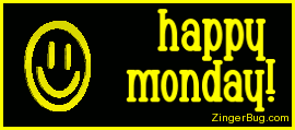 Click to get the codes for this image. Happy Monday Waving Smiley Face, Happy Monday, Smiley Faces Free Image, Glitter Graphic, Greeting or Meme for Facebook, Twitter or any forum or blog.