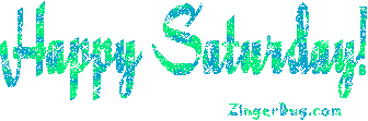 Click to get the codes for this image. Happy Saturday Blue Green Script Glitter Text, Happy Saturday Free Image, Glitter Graphic, Greeting or Meme for Facebook, Twitter or any forum or blog.