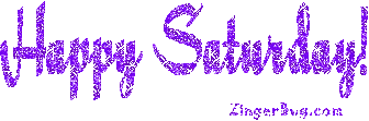 Click to get the codes for this image. Happy Saturday Purple Script Glitter Text Graphic, Happy Saturday Free Image, Glitter Graphic, Greeting or Meme for Facebook, Twitter or any forum or blog.