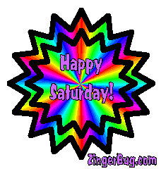 Click to get the codes for this image. Happy Saturday Rainbow, Happy Saturday Free Image, Glitter Graphic, Greeting or Meme for Facebook, Twitter or any forum or blog.