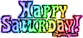 Click to get the codes for this image. Happy Saturday Rainbow Glitter Glitter Text Graphic, Happy Saturday Free Image, Glitter Graphic, Greeting or Meme for Facebook, Twitter or any forum or blog.