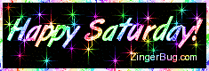 Click to get the codes for this image. Happy Saturday Glitter Graphic Rainbow Stars, Happy Saturday Free Image, Glitter Graphic, Greeting or Meme for Facebook, Twitter or any forum or blog.