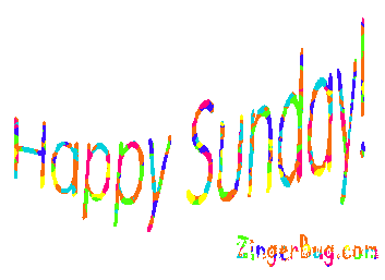 Click to get the codes for this image. Happy Sunday Colorful Animated Text Graphic, Happy Sunday Free Image, Glitter Graphic, Greeting or Meme for Facebook, Twitter or any forum or blog.