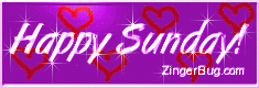 Click to get the codes for this image. Happy Sunday Hearts Glass Glitter Graphic, Happy Sunday, Hearts Free Image, Glitter Graphic, Greeting or Meme for Facebook, Twitter or any forum or blog.