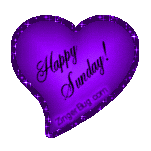 Click to get the codes for this image. Happy Sunday Purple Heart Glitter Graphic, Happy Sunday, Hearts Free Image, Glitter Graphic, Greeting or Meme for Facebook, Twitter or any forum or blog.