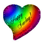 Click to get the codes for this image. Happy Sunday Rainbow Heart Glitter Graphic, Happy Sunday, Hearts Free Image, Glitter Graphic, Greeting or Meme for Facebook, Twitter or any forum or blog.