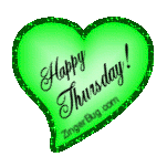 Click to get the codes for this image. Happy Thursday Green Heart Glitter Graphic, Happy Thursday, Hearts Free Image, Glitter Graphic, Greeting or Meme for Facebook, Twitter or any forum or blog.