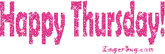 Click to get the codes for this image. Happy Thursday Pink Glitter Text, Happy Thursday Free Image, Glitter Graphic, Greeting or Meme for Facebook, Twitter or any forum or blog.