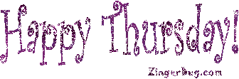 Click to get the codes for this image. Happy Thursday Purple Curlz Script Glitter Text, Happy Thursday Free Image, Glitter Graphic, Greeting or Meme for Facebook, Twitter or any forum or blog.