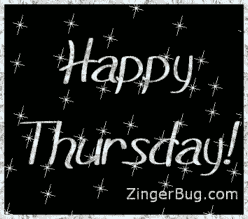 Click to get the codes for this image. Happy Thursday Silver Stars Glitter Graphic, Happy Thursday Free Image, Glitter Graphic, Greeting or Meme for Facebook, Twitter or any forum or blog.