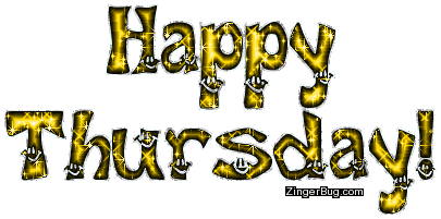 Click to get the codes for this image. Happy Thursday Yellow Glitter Smiley Text, Happy Thursday, Smiley Faces Free Image, Glitter Graphic, Greeting or Meme for Facebook, Twitter or any forum or blog.