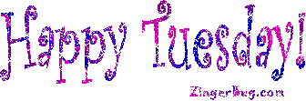 Click to get the codes for this image. Happy Tuesday Blue Pink Glitter Text Curlz, Happy Tuesday Free Image, Glitter Graphic, Greeting or Meme for Facebook, Twitter or any forum or blog.
