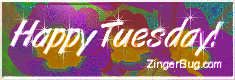 Click to get the codes for this image. Happy Tuesday Flowers Glass Glitter Graphic, Happy Tuesday Free Image, Glitter Graphic, Greeting or Meme for Facebook, Twitter or any forum or blog.