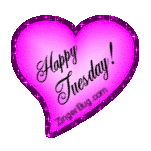 Click to get the codes for this image. Happy Tuesday Magenta Heart Glitter Graphic, Happy Tuesday, Hearts Free Image, Glitter Graphic, Greeting or Meme for Facebook, Twitter or any forum or blog.