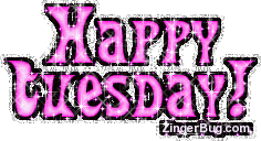 Click to get the codes for this image. Happy Tuesday Pink Glitter Text, Happy Tuesday Free Image, Glitter Graphic, Greeting or Meme for Facebook, Twitter or any forum or blog.