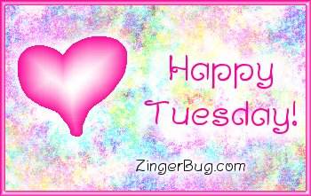 Click to get the codes for this image. Happy Tuesday Pink Plaque, Happy Tuesday, Hearts Free Image, Glitter Graphic, Greeting or Meme for Facebook, Twitter or any forum or blog.