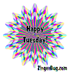 Click to get the codes for this image. Happy Tuesday Psychodelic Starburst, Happy Tuesday Free Image, Glitter Graphic, Greeting or Meme for Facebook, Twitter or any forum or blog.