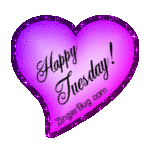 Click to get the codes for this image. Happy Tuesday Purple Pink Heart, Happy Tuesday, Hearts Free Image, Glitter Graphic, Greeting or Meme for Facebook, Twitter or any forum or blog.