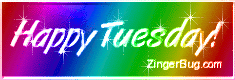Click to get the codes for this image. Happy Tuesday Rainbow Glass Glitter Graphic, Happy Tuesday Free Image, Glitter Graphic, Greeting or Meme for Facebook, Twitter or any forum or blog.
