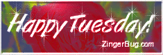 Click to get the codes for this image. Happy Tuesday Rose Glass Glitter Graphic, Happy Tuesday Free Image, Glitter Graphic, Greeting or Meme for Facebook, Twitter or any forum or blog.