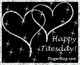 Click to get the codes for this image. Happy Tuesday Silver Stars Hearts Glitter Graphic, Happy Tuesday, Hearts Free Image, Glitter Graphic, Greeting or Meme for Facebook, Twitter or any forum or blog.