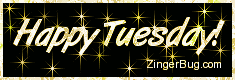Click to get the codes for this image. Happy Tuesday Gold Stars Glitter Graphic, Happy Tuesday Free Image, Glitter Graphic, Greeting or Meme for Facebook, Twitter or any forum or blog.