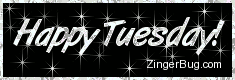 Click to get the codes for this image. Happy Tuesday Silver Stars Glitter Graphic, Happy Tuesday Free Image, Glitter Graphic, Greeting or Meme for Facebook, Twitter or any forum or blog.