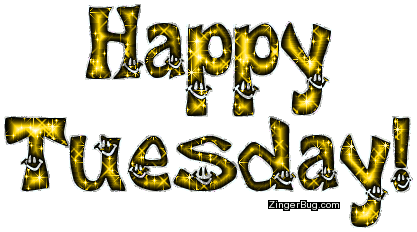 Click to get the codes for this image. Happy Tuesday Yellow Glitter Smiley Text, Happy Tuesday, Smiley Faces Free Image, Glitter Graphic, Greeting or Meme for Facebook, Twitter or any forum or blog.