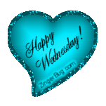 Click to get the codes for this image. Happy Wednesday Aqua Heart, Happy Wednesday, Hearts Free Image, Glitter Graphic, Greeting or Meme for Facebook, Twitter or any forum or blog.