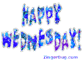 Click to get the codes for this image. Happy Wednesday Blue Silver Glitter, Happy Wednesday Free Image, Glitter Graphic, Greeting or Meme for Facebook, Twitter or any forum or blog.