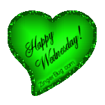 Click to get the codes for this image. Happy Wednesday Green Heart Glitter Graphic, Happy Wednesday, Hearts Free Image, Glitter Graphic, Greeting or Meme for Facebook, Twitter or any forum or blog.