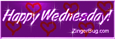 Click to get the codes for this image. Happy Wednesday Hearts Glass Glitter Graphic, Happy Wednesday, Hearts Free Image, Glitter Graphic, Greeting or Meme for Facebook, Twitter or any forum or blog.